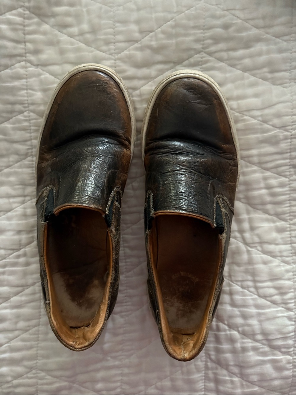 Bed Stu Women's Brown Leather Slip-On Loafers